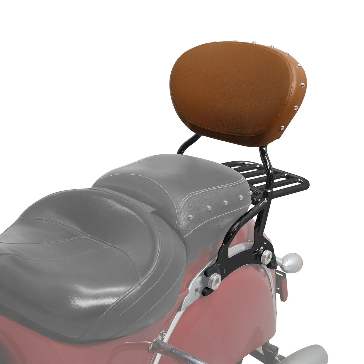 Backrest Sissy Bar Rack 12" & Mount Spools for Indian Chieftain 2017-2022