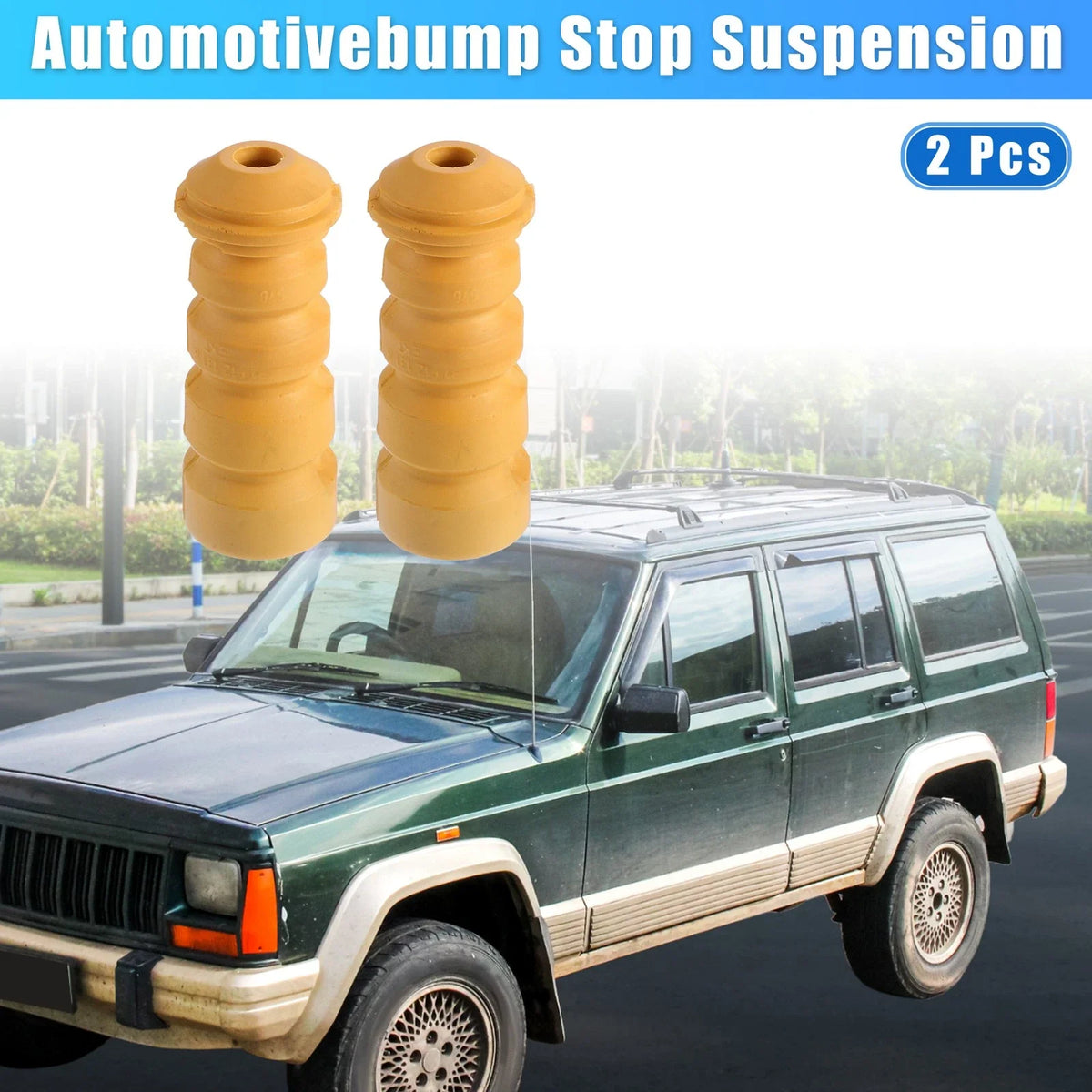 2X Rear Suspension Bump Stop for Volkswagen (1915-1979) Rubber Orange