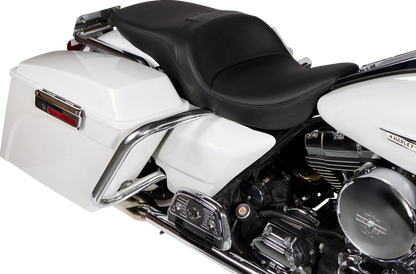Freedom Seat in Black Solar Leather for Harley FLH (1997–2007)