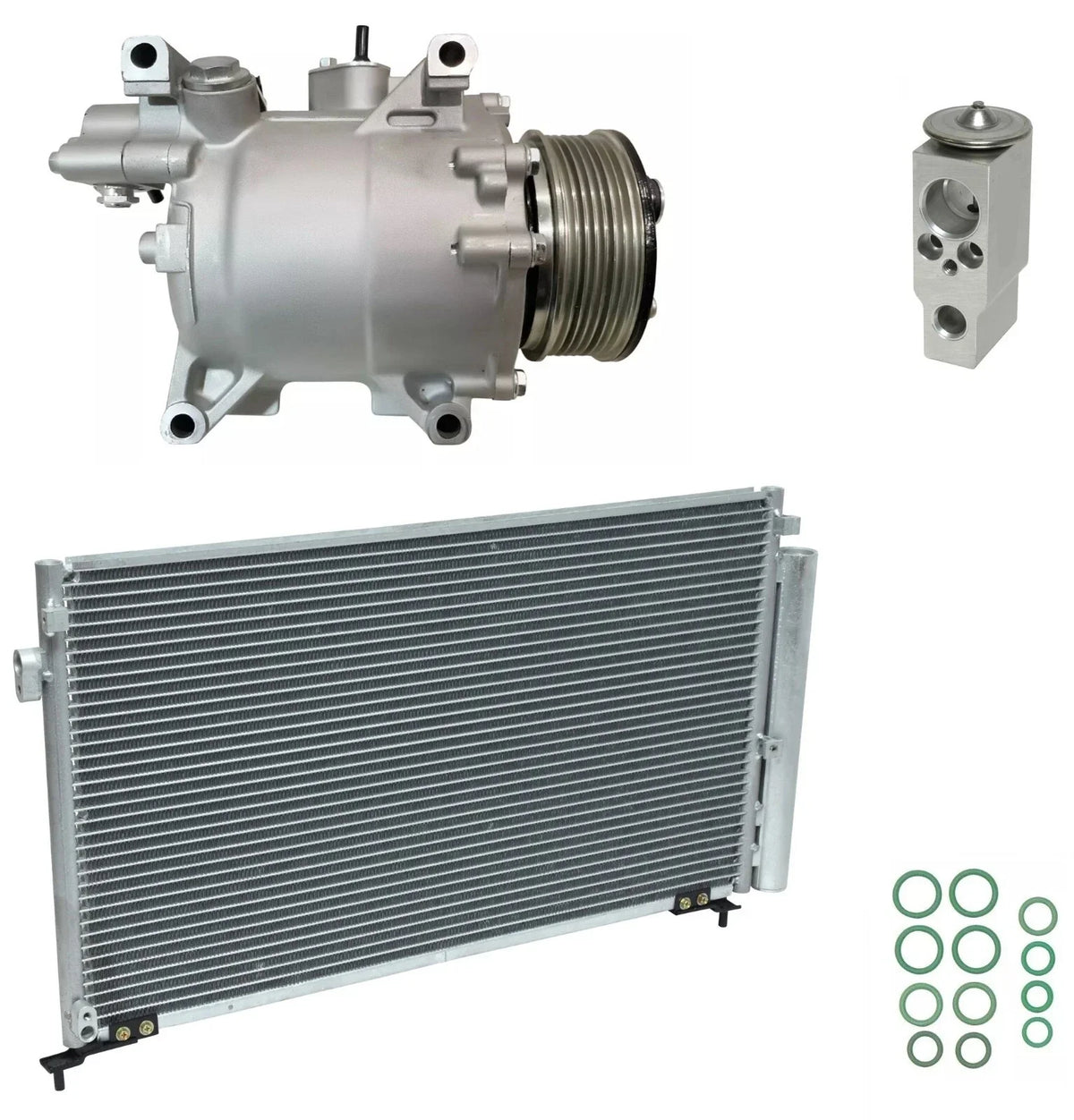 A/C Compressor Kit with Condenser for Honda Civic Coupe 2.0L (2006–2008)