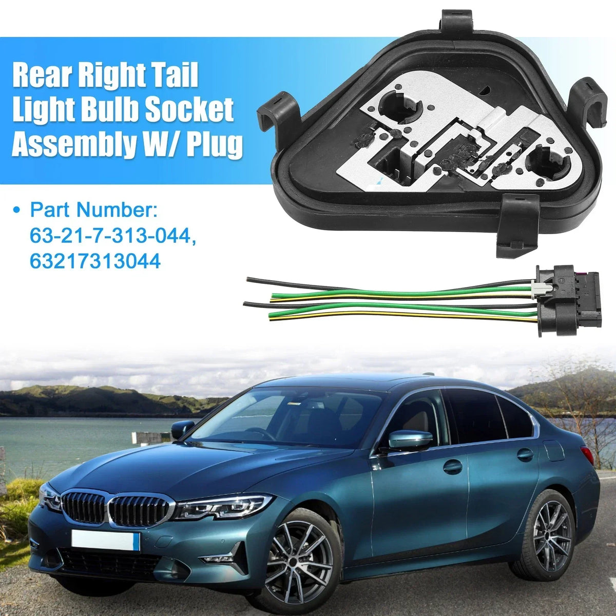Rear Drive Side Tail Light Socket Plug for BMW