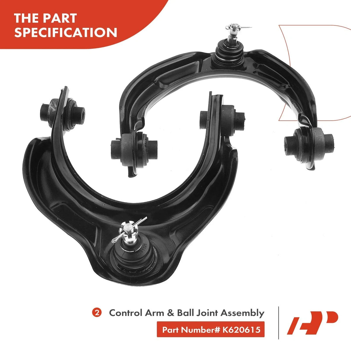 6X Front Upper Control Arms with Ball Joints for Honda Accord 03-07