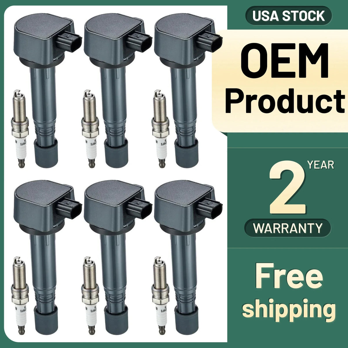 Ignition Coil Pack and Spark Plugs for Honda Pilot (2009–2015)
