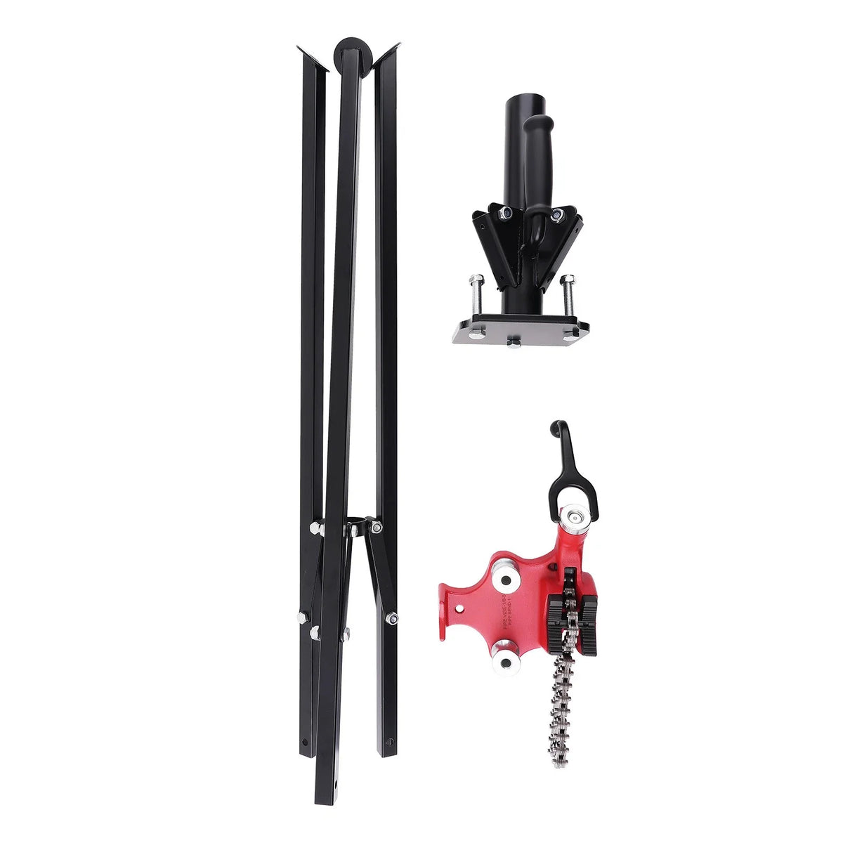 Pipe Vise Stand - Folding Tripod Design, 1/8"-5" Capacity for Multiple Uses