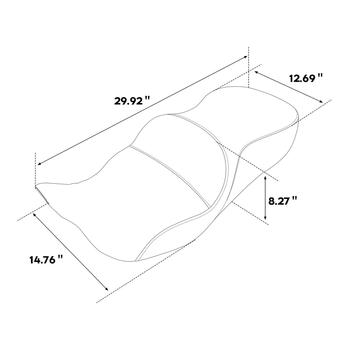 Driver Passenger Seat for Harley Electra Street Glide (2009–2023) - Blue Stitching