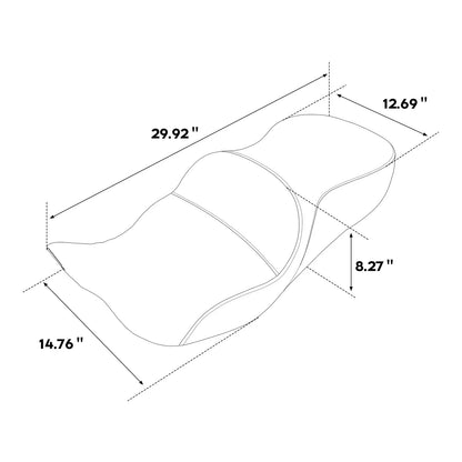 Driver Passenger Seat for Harley Electra Street Glide (2009–2023) - Blue Stitching