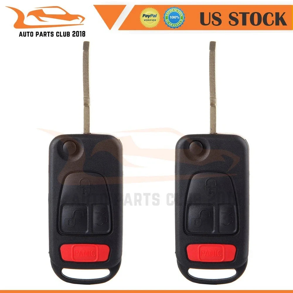 2X Keyless Key Fob Remote Case Shell for Mercedes-Benz ML500 ML320 (2002–2005)