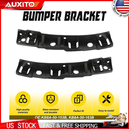 2X Black Mount Bracket for Front Bumper - Mazda CX-5 2017-2021