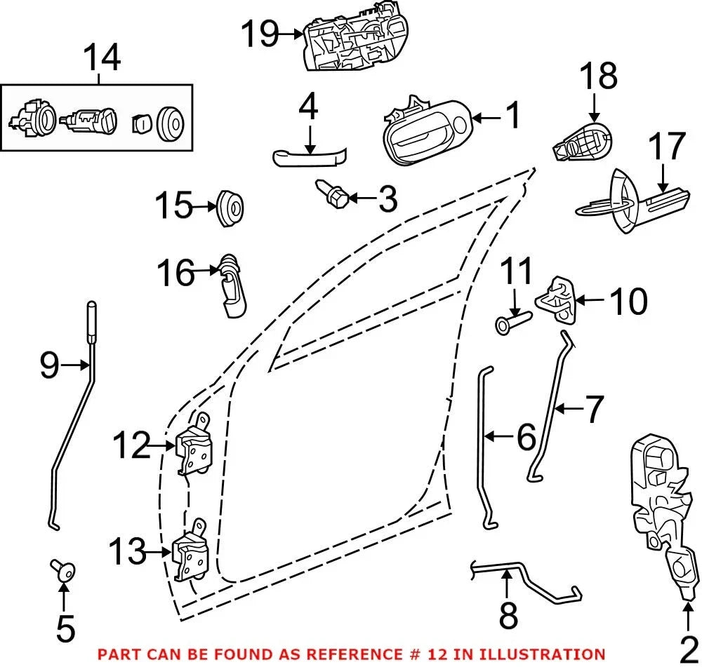 Front Door Hinge for Mopar (68024106AF)