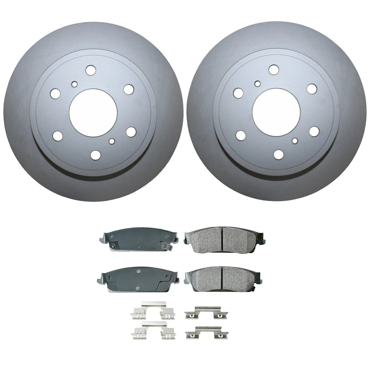 Akebono ProACT Pads & 345mm Rotors Rear Brake Kit for Cadillac Chevy GMC