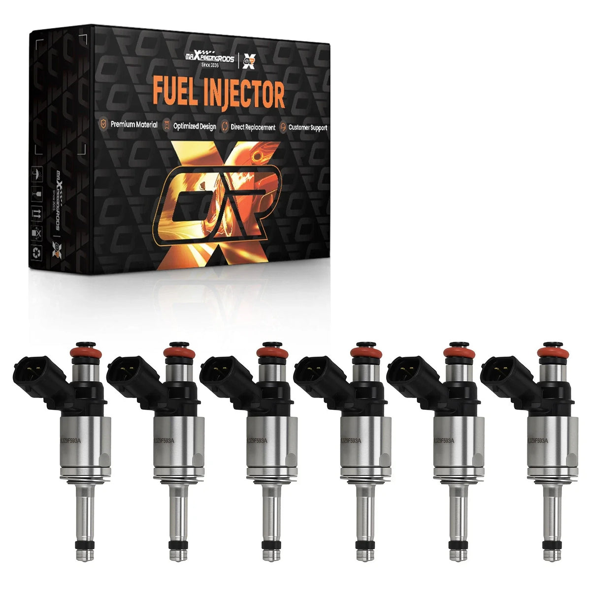 Set of 6 Fuel Injectors for Ford Transit-350 HD/Expedition (2015–2019)