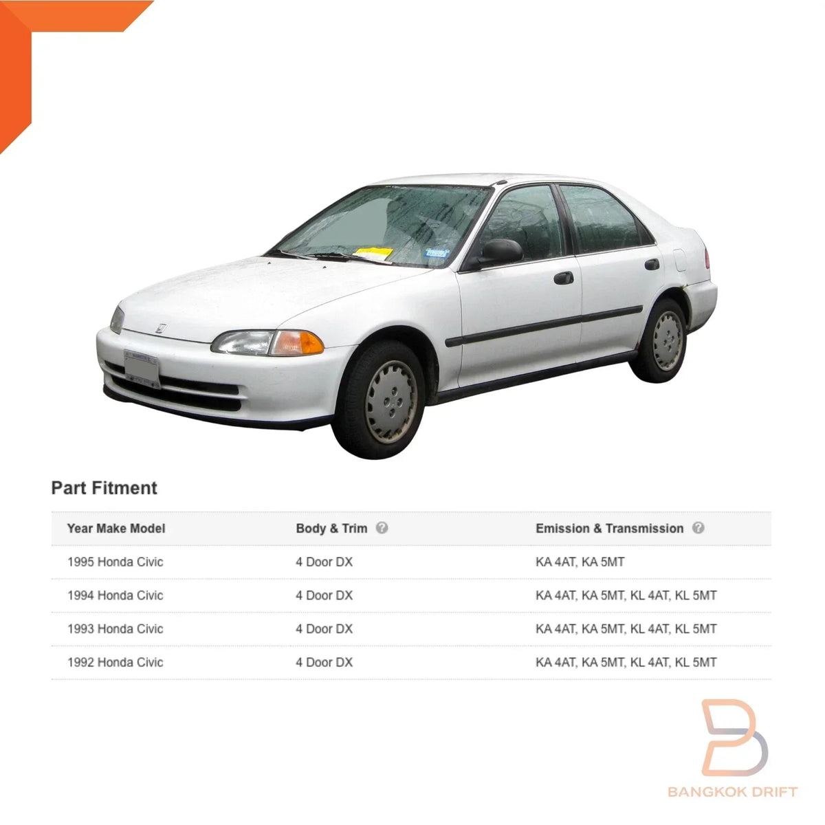 Weatherstrip Seal - Chrome Outer for Honda Civic 1992-1995