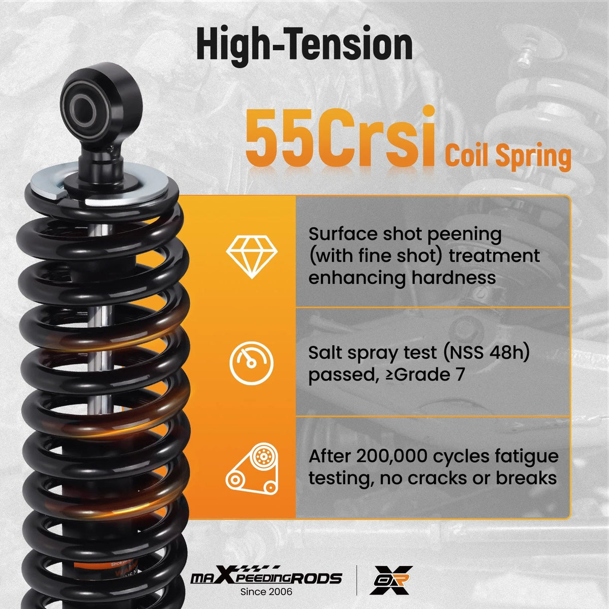 Rear Strut Shock Absorber Kit for Kawasaki Mule PRO-DX PRO-DXT PRO-FX 2016-2023