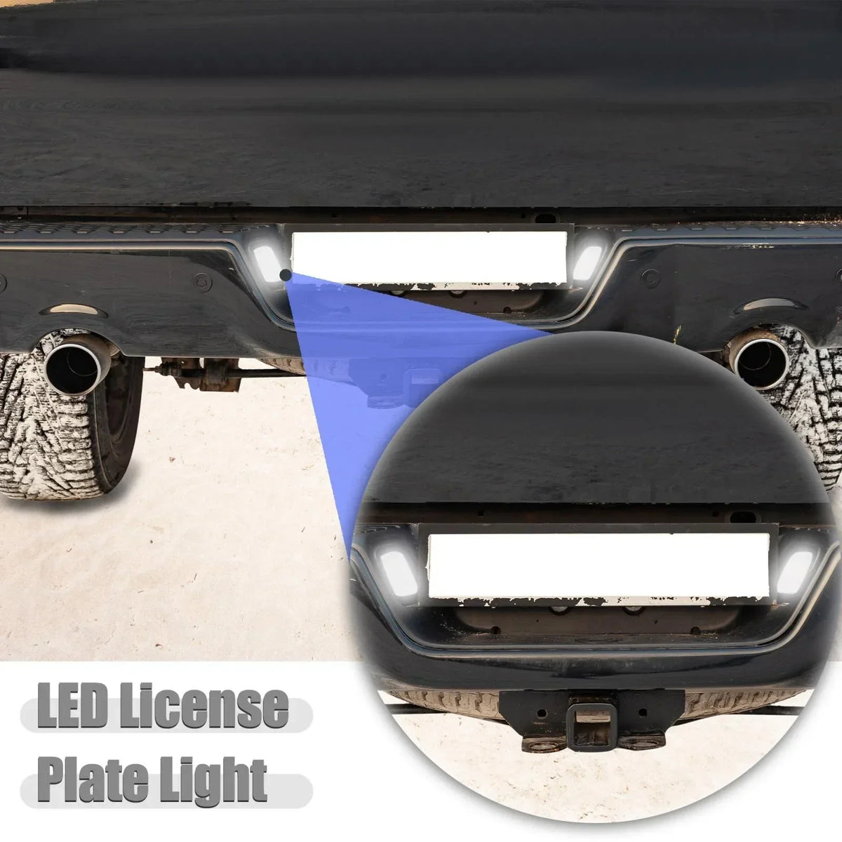 LED License Plate Light Assembly for 1500 2500 3500 Dodge Ram (2002-2023)