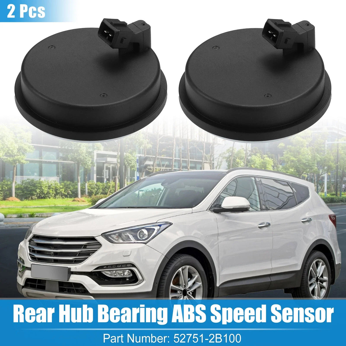 2PCS Rear Hub ABS Speed Sensor for Hyundai Santa Fe, Kia (2013–2018) NO. 52750-2B100