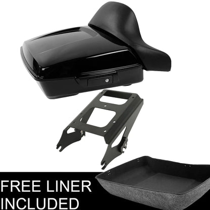 Trunk Backrest Pad Mount Rack for Harley Touring (2009-2013)