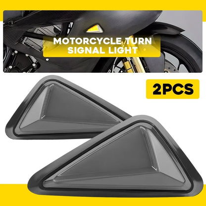 Motorcycle LED Turn Signal Light Set - 4PCS Triangle Flush Mount Universal