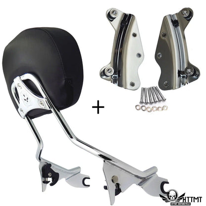 Backrest Sissy Bar Docking for Harley Touring FLHX 2009-2013 Chrome
