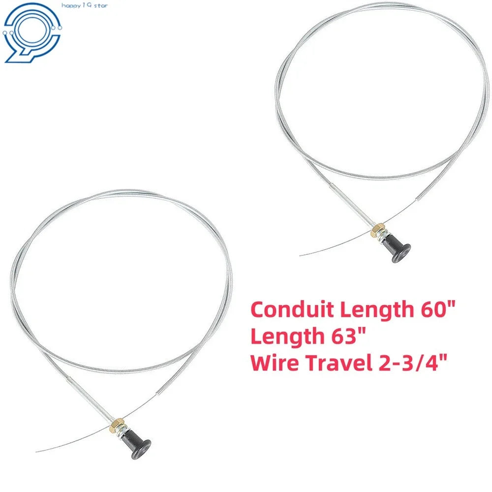 2 Pack Push Pull Choke Cable for Universal Applications (63" Inner)