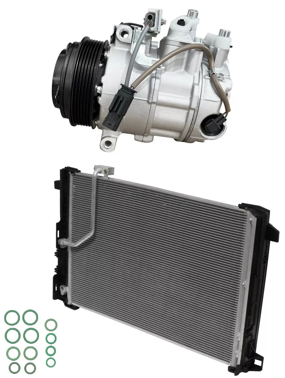 A C Compressor Kit with Condenser Replacement for Mercedes GLK250 (2013)