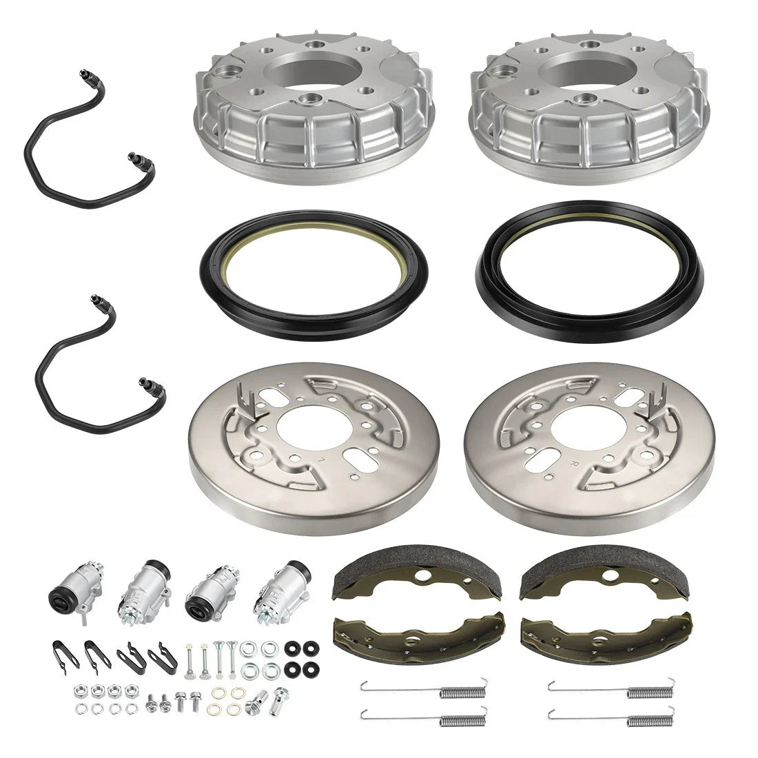 Front Brake Drum Plate & Wheel Cylinder Kit for Honda Rincon 650 TRX650FA (2003–2005)