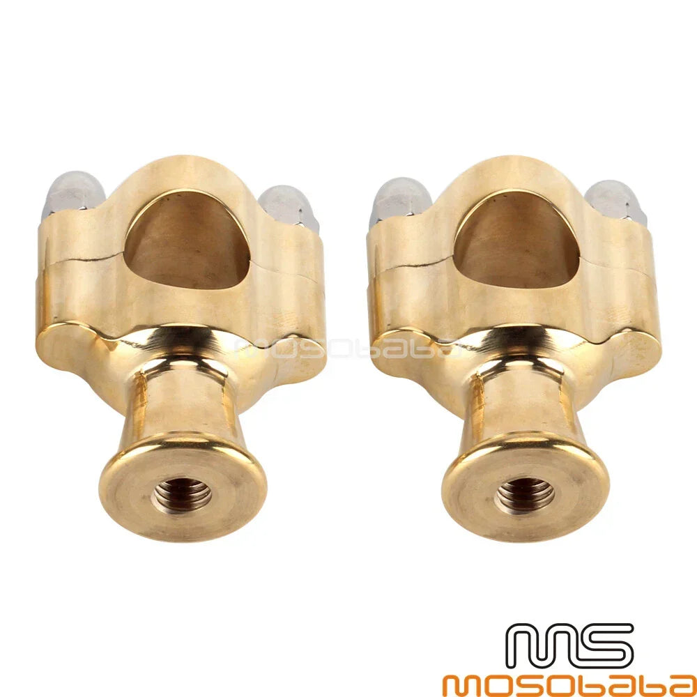 Handlebar Riser Clamp Mount 1" Brass for Chopper Bobber Cafe Racer