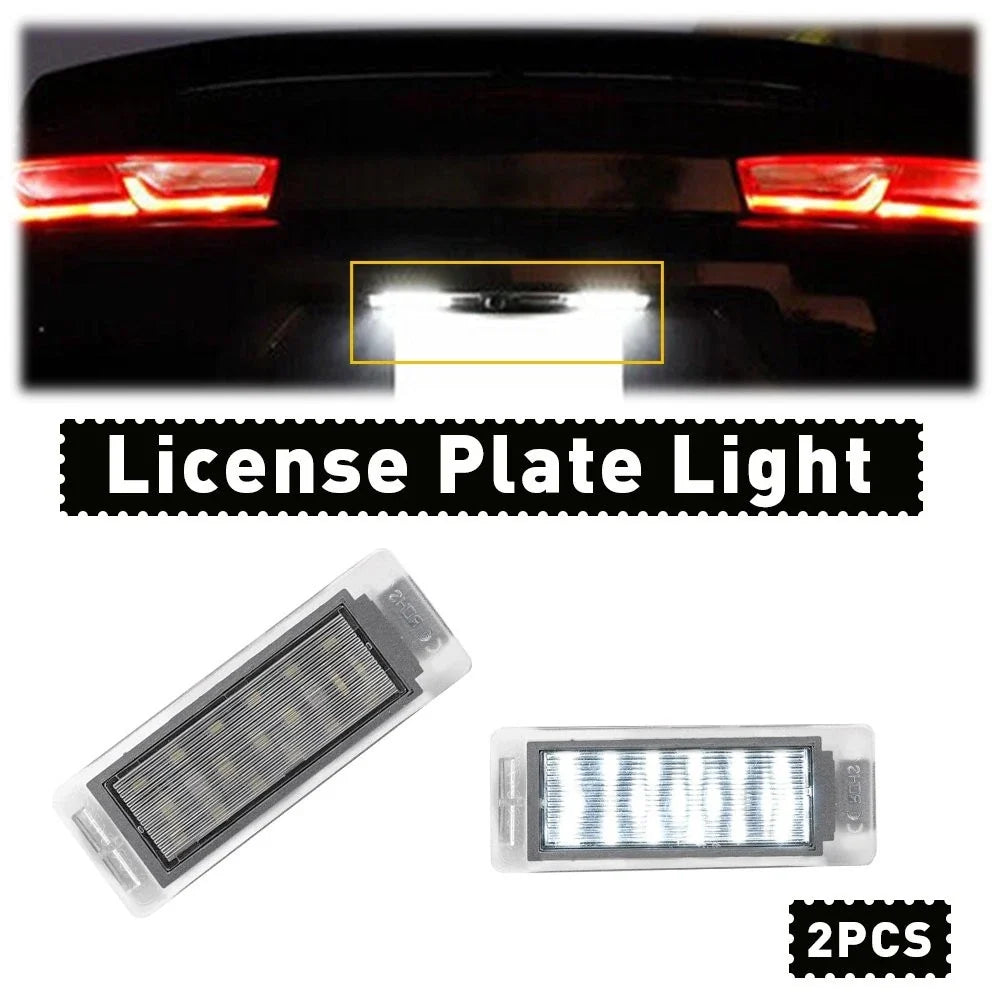 LED License Plate Light Tag Lamp Set for Cadillac CTS ELR SRX - 2X