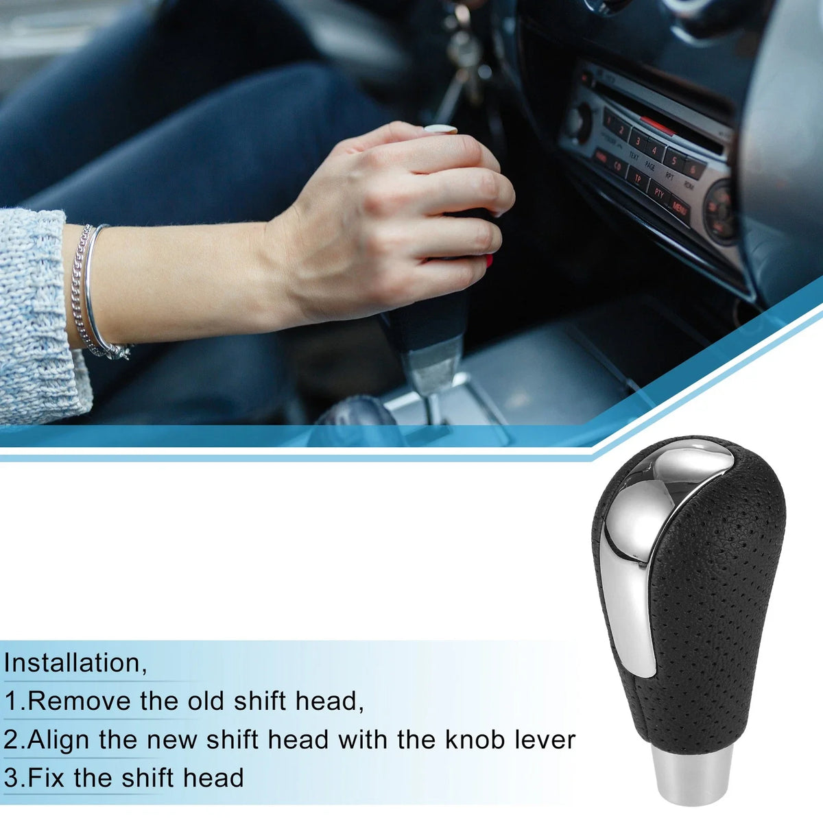 Automatic Transmission Gear Shift Knob for Mazda 3 (2009–2016) Chrome Tone