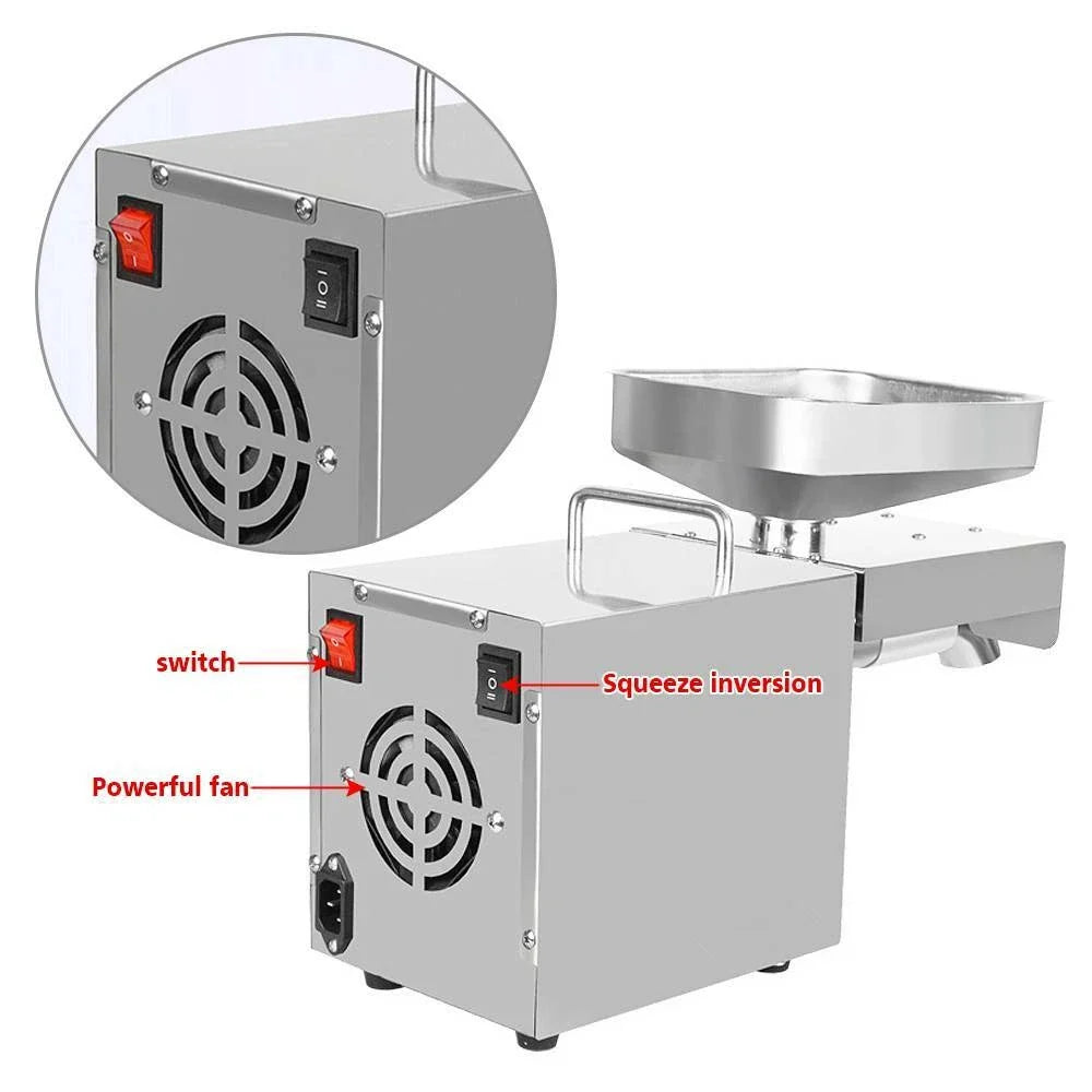 Nut Seed Extraction Oil Press Machine - 610W Power