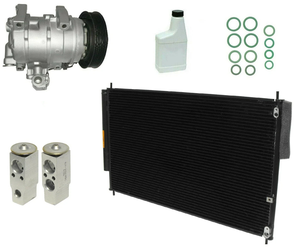 AC Compressor Kit with Condenser Replacement for Toyota HiLux (2005–2015)
