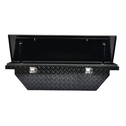 Low Profile 63" Gloss Black Aluminum Tool Box for Trucks