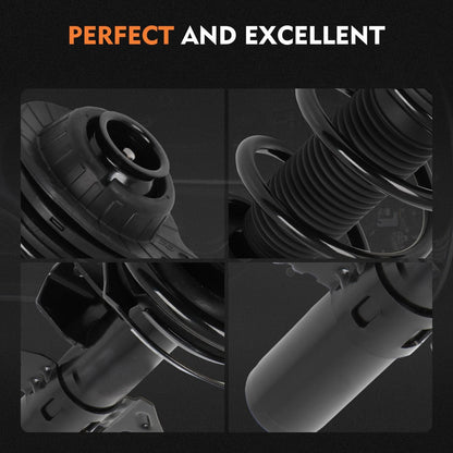 2X Front Struts with Spring & Shocks for Jeep Cherokee 2014-2018