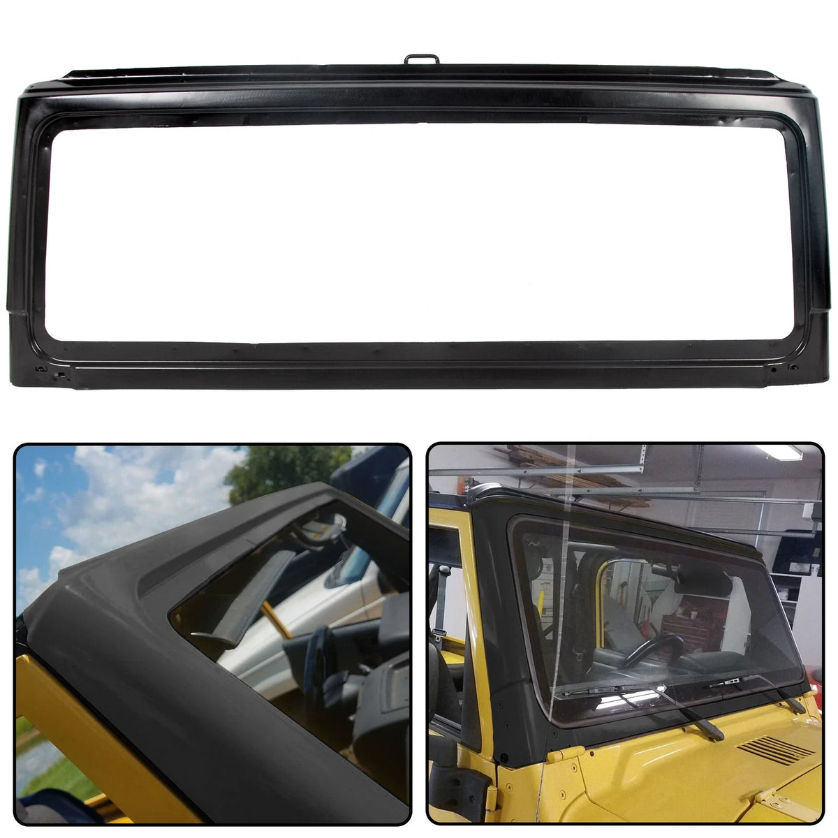 Black Front Windshield Frame 55395014AB for Jeep Wrangler TJ 2003-2006