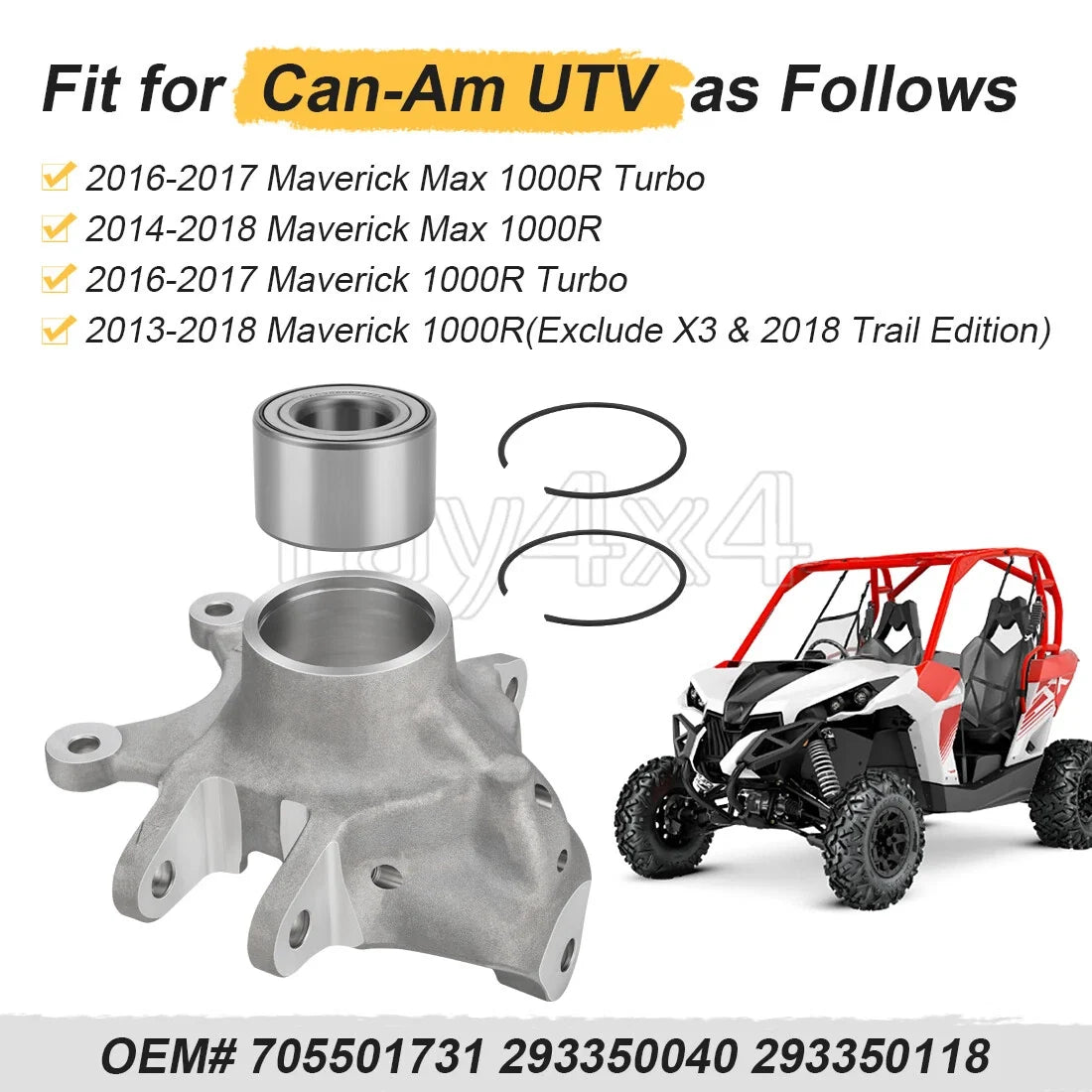 Wheel Knuckle Bearing Kit, Right Rear for Can-Am Maverick Max 1000R (2014-2018)