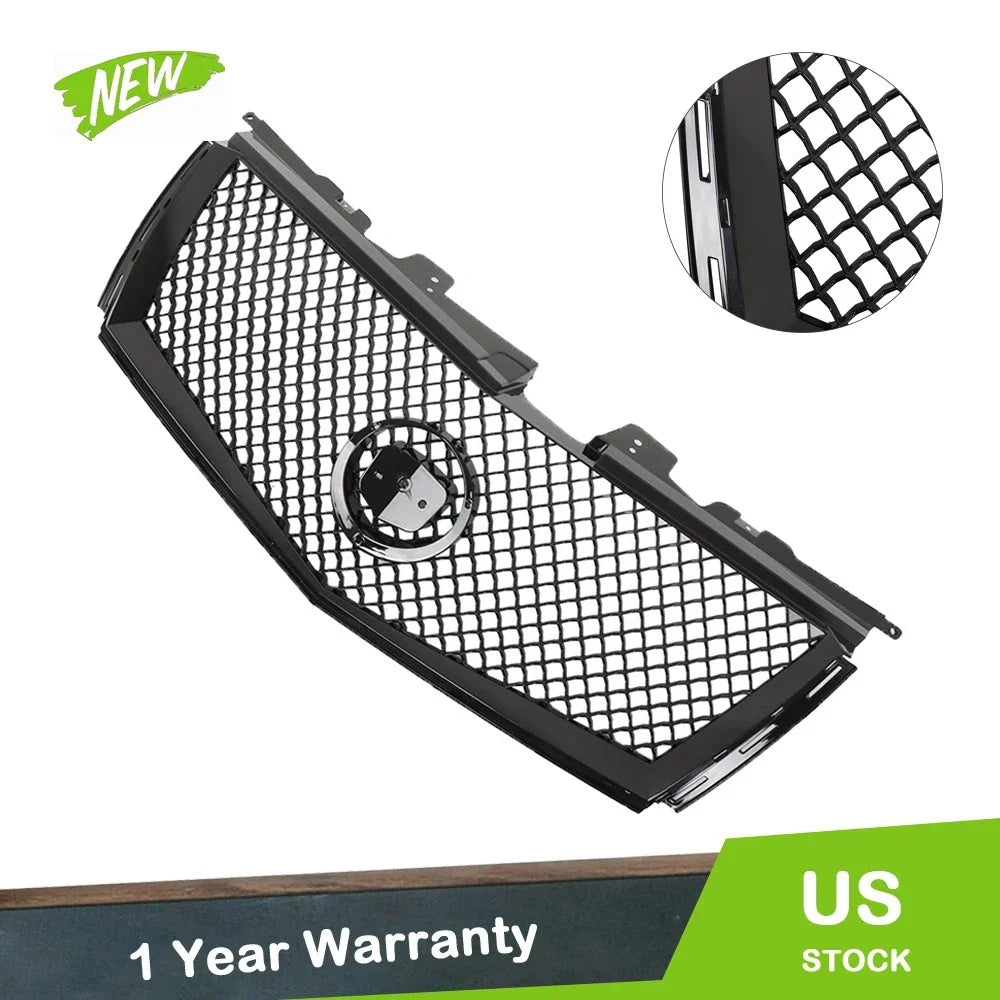 Front Upper Grille Set - Gloss Black Finish for Cadillac CTS 2008-2013