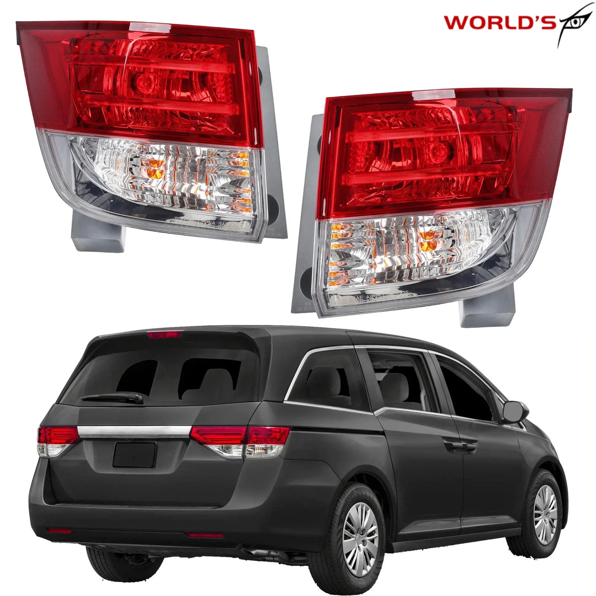 Set of 2 Tail Lights for Honda Odyssey (2014–2017) Halogen