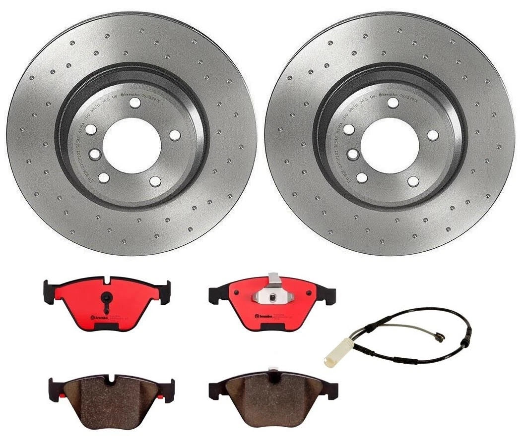 Brembo Front Brake Kit with Ceramic Pads & Sensor for BMW E90 E92 E93 (2007–2013)