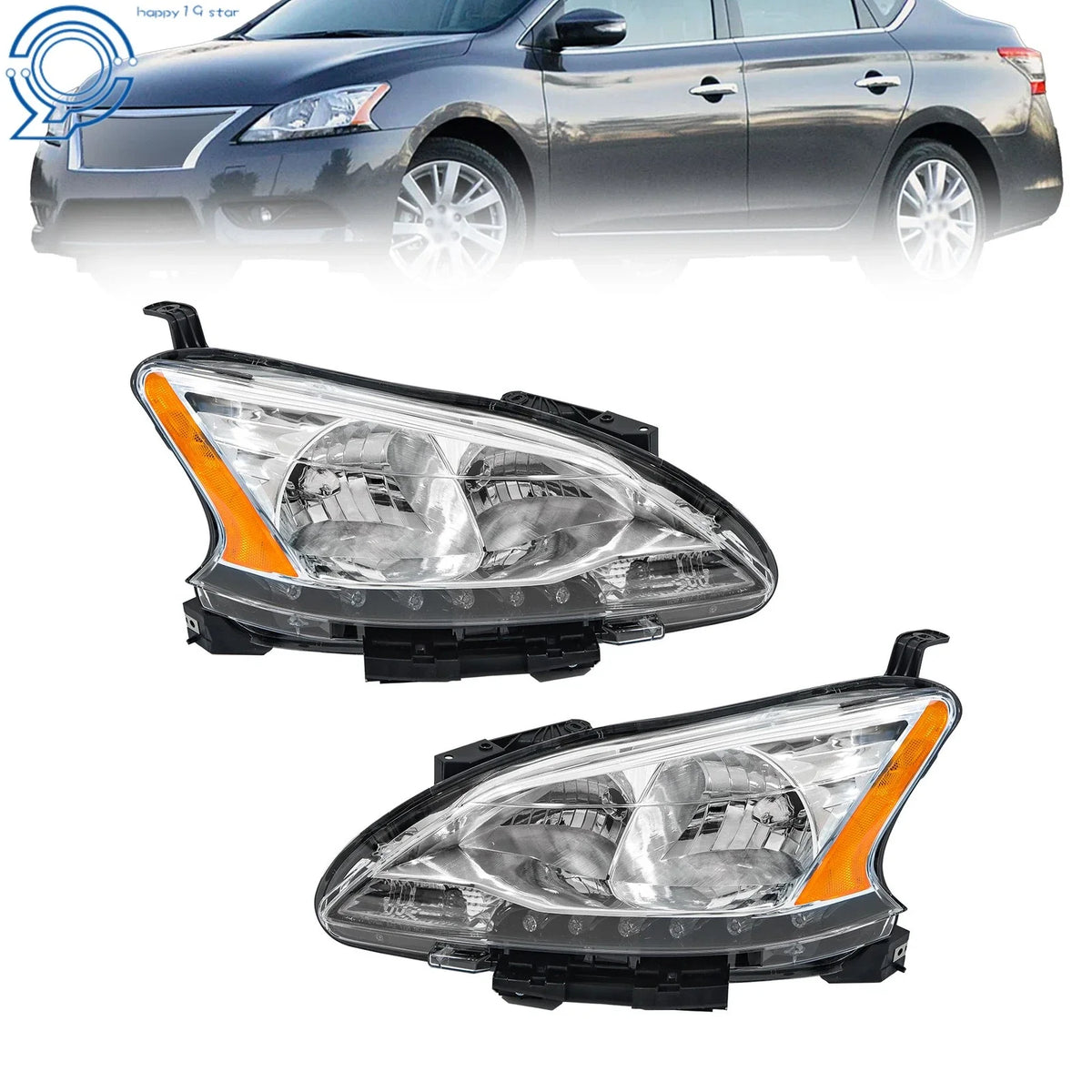 Halogen LED DRL Headlights for Nissan Sentra (2013–2015)