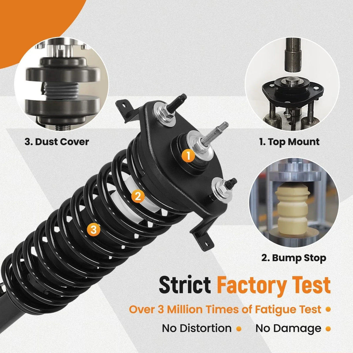 Rear Strut Springs Assembly for Dodge Stratus 2001 to 2006
