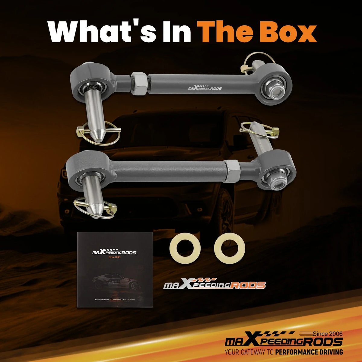Front Sway Bar Links Kit for 2007-2018 Jeep Wrangler JK 2.5-6” Lift