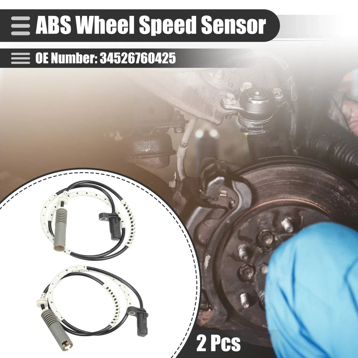 Rear ABS Sensor Pair for BMW 128i E82 - Left & Right