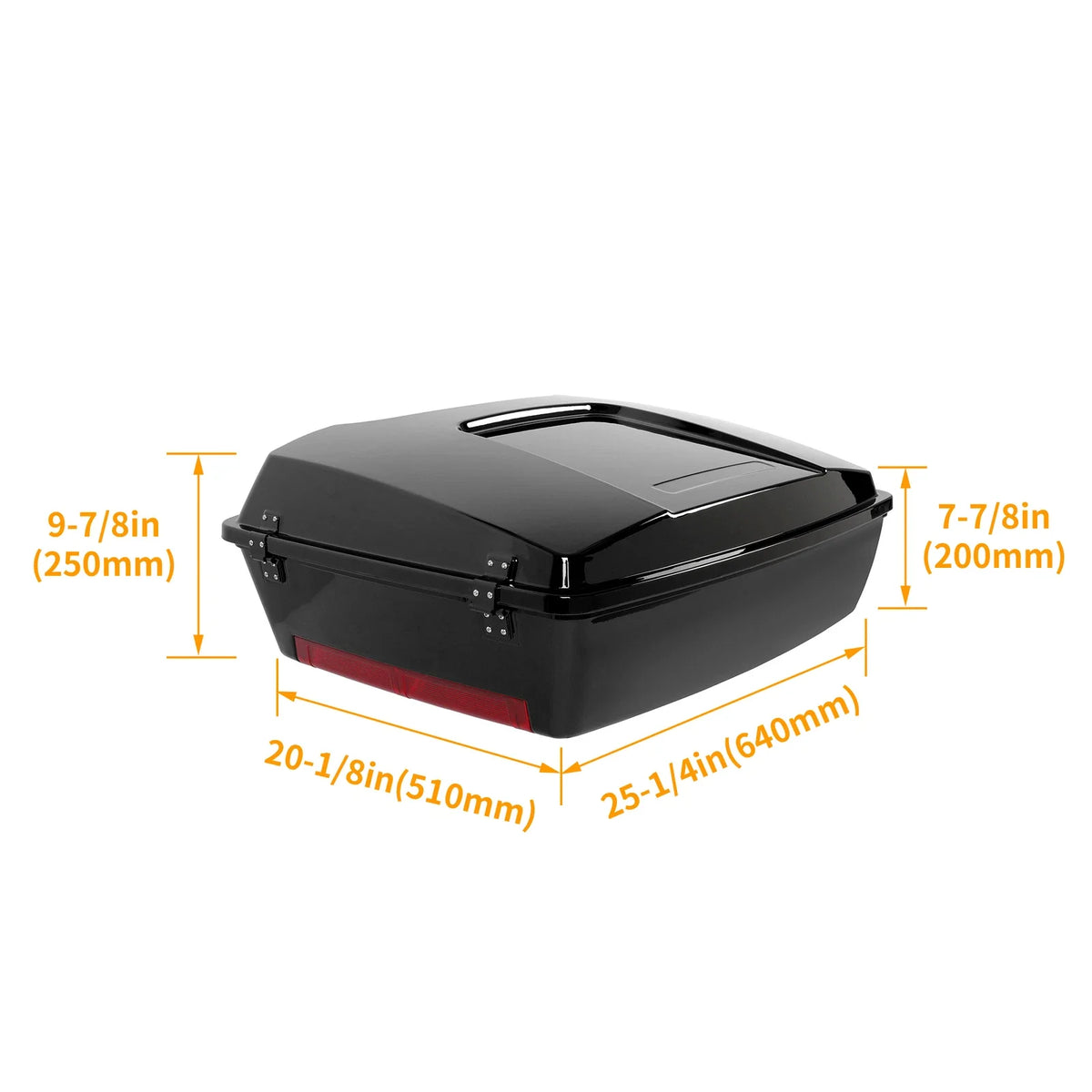 Chopped Pack Trunk with Backrest for Harley Davidson Touring (1997–2013)