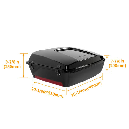 Chopped Pack Trunk with Backrest for Harley Davidson Touring (1997–2013)