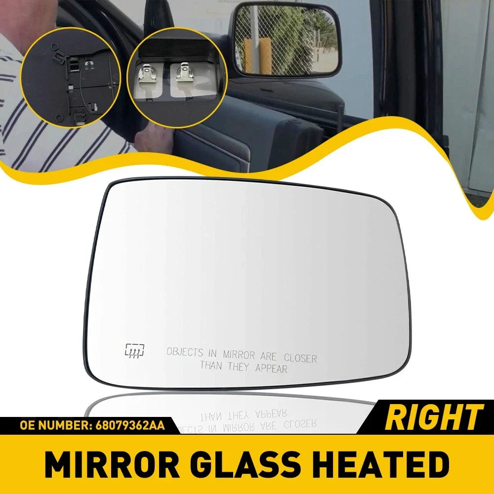 Power Heated Exterior Glass Mirror RH for Dodge Ram 1500 2500 (EXV)