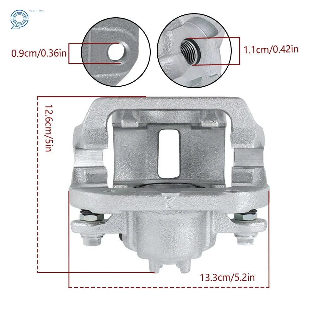 Rear Brake Caliper Pair w/ Bracket for 2006-2014 Honda Ridgeline