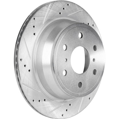Disc Brake & Pad Kit for Chevy Silverado 1500 (2007–2013) Rear Cross-drilled