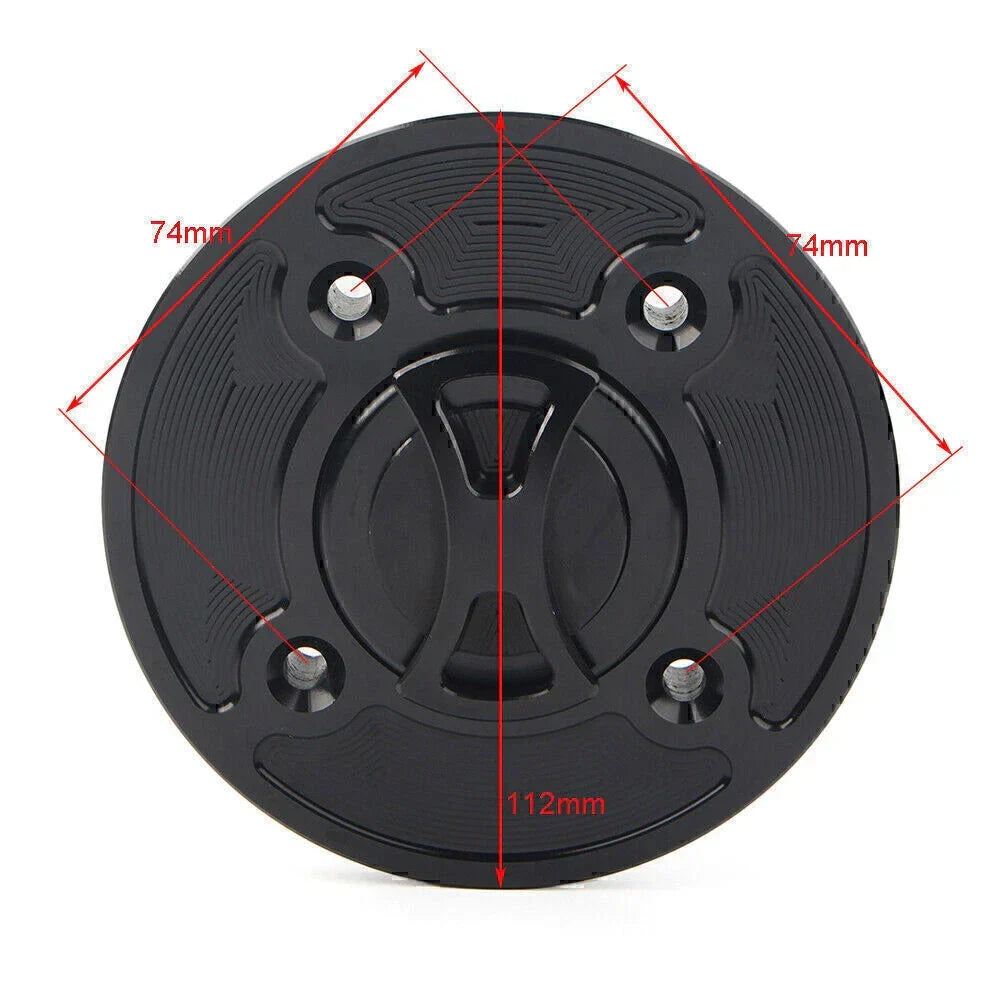 Fuel Gas Tank Cap Keyless CNC Blue for Kawasaki Z900, Ninja 650, 400