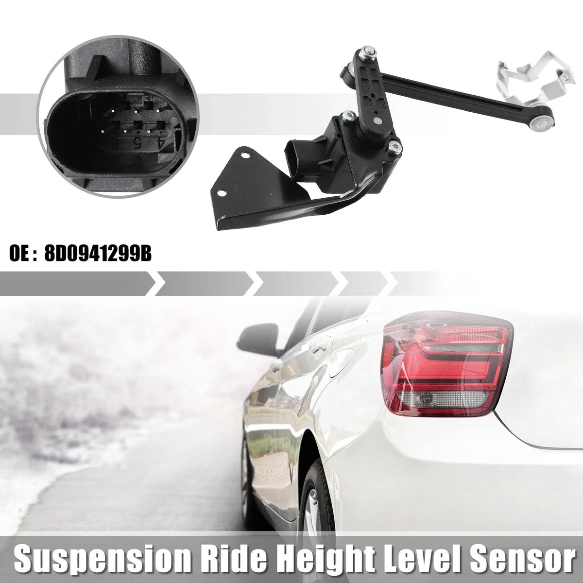 Set of 2 Ride Height Level Sensors for Audi A4 (1996–2001) 8D0941299B