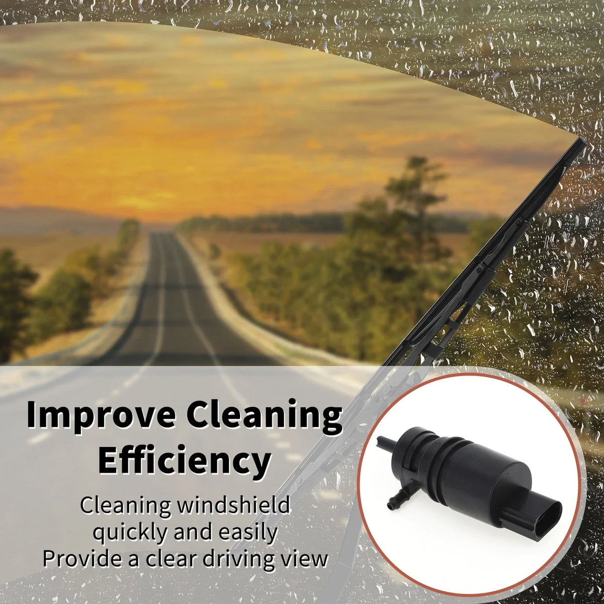 Windshield Washer Pump Replacement with Grommet for BMW