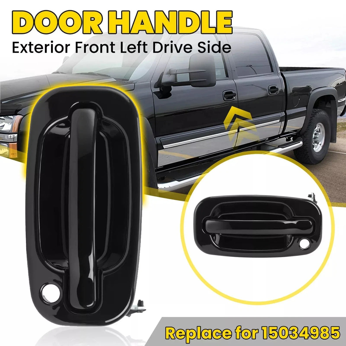 Driver Side Front Door Handle for Silverado 1500 & GMC Sierra (1999–2006)